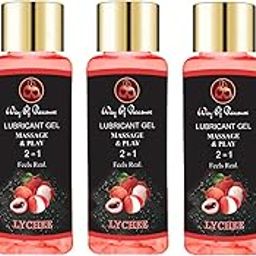 Lube Flavoured Lubricant Gel - 50ml | Water based lube | Pack of 5 (Lychee, Pack of 5)-image-66