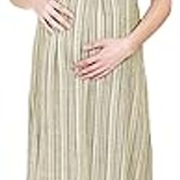 Womens Rayon Maternity Calf Length Night Dress | Pre and Post Pregnancy-image-48