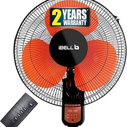 IBELL VIVA03WF High Speed Wall Fan with Remote, 3 Leaf, 406mm, Low Noise Motor (Orange in Black)-image-25