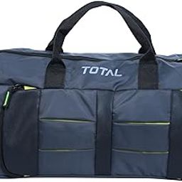 Total Gym Duffle Bag with Separate Shoe Compartment | Unisex Sports Bag with Adjustable Shoulder Strap & Spacious Design | Durable Lightweight Travel & Fitness Bag for Men & Women | Grey-Green (18L)-image-77