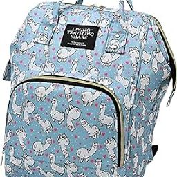 Diaper Bags Backpack, Diaper Bags for Mom for Travel, Baby Diaper Bag, Maternity Bags for Mother and Baby, Nursing Bags for Mothers, Diaper Bag Handbag (ANIMAL PRINTED)-image-14