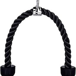 TheCriff Tricep Rope Cable Attachment – Heavy Duty Pull Down Rope for LAT Pulldown, Bicep Curl, Triceps Extension & Strength Training | Gym & Home Cable Machine Accessory – 27 Inch-0