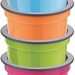 Asian Plastic Airtight Round Storage Containers Set Of 4 (300 Ml X 4)|Bpa Free|Microwave Safe|Kitchen Storage Containers|Grocery|Store Dry Fruits, Namkeen, Biscuits, Choclates, & Snacks - Multicolor-image-41