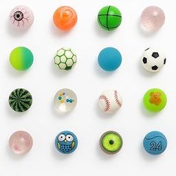 Special Unique Jumping Balls (16 Pieces) – Small Size – 24 mm Diameter – Colorful High-Bounce Rubber Balls – Multi-Design Crazy Bouncy Balls for Entertainment – Indoor/Outdoor Play & Cat-image-6