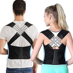GROWTOP Posture Corrector for Men & Women | Webbing Design Back Straight Belt | Back Shoulder Spine Belt | Backbone Straight Belt for Back Pain | Back Straightener Support-21