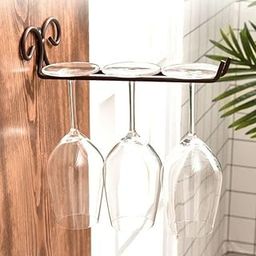 Unique Lifestyle Stemware Wine Glass Hanging Rack, Wall Mount Wine Glass Holder Hanger Storage, Metal Organizer for Bar Kitchen, Under Cabinet (Pack of 1)-picture-27