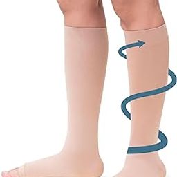 Sorgen Class II Medical Compression Stockings for Varicose Veins | Class 2 Knee Length | Class II Compression Socks | Varicose veins stockings For men and women | 23-32 mm Hg (Medium)-13