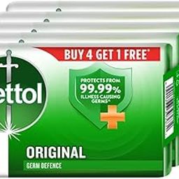 Dettol Original Germ Protection Bathing Soap Bar (Buy 4 Get 1 Free - 75g each), Combo Offer on Bath Soap-image-63