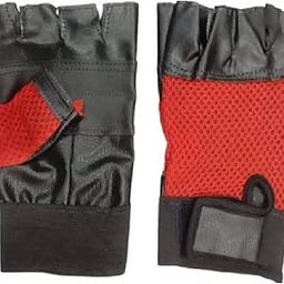 Spanco Red Color Leather Gym Gloves for Weight Lifting and Exercise for Men Gym & Fitness Gloves-image-60