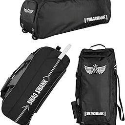 Cricket Kit Bag with Rolling Wheels - Combo Large 28 Inch Heavy (Travel Bag) Black-image-84