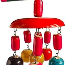 MarvelStore Wooden Hanging Toys for New Born Baby Rattle Crinkle Squeaky Toy Car Seat Stroller Toys Cradle,jhula,parna,Swing Hanging Toy for Infant Babies, Boys and Girls (Design - 2)-13