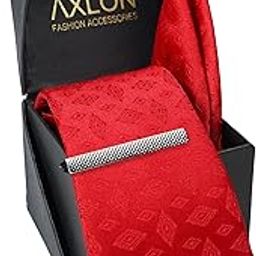 Tie for Men – Paisley Silk Neck Ties Set with Cufflinks Flower Pin, Pocket Square & Black Gift Box, Combo Necktie Sets for Office Wear, Formal Suits & Weddings (Deep Wine, NXSMX_181)-image-72