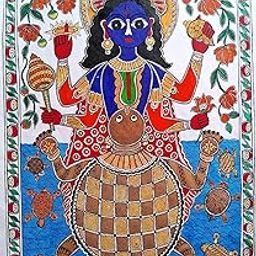 Kachyap Avatar | Vishnu Dashavatar | Madhubani Art | Handmade with Nib and Brush | Authentic Madhubani Art-image-80