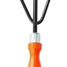 REALstf - Cultivator 1 Pc - Gardening Tools for Home Garden - Carbon Steel Front with Soft Rubber Handle for Better Grip - Use for Hoeing, Weeding and Trenching-image-0