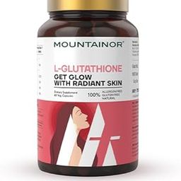 MOUNTAINOR L Glutathione 1000mg For Healthy, Brightening & Radiant Skin (60 Veg Caps) For Men & Women With Vitamin C, Biotin-13