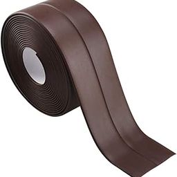 Volo Wall Sealing Strip,Waterproof Self-Adhesive Kitchen Caulk Tape Bathroom Basin Edge Decorative Trim, Waterproof Bathroom Chamber Pot Gap Corner Line Sticker.(Color: Brown)-picture-18