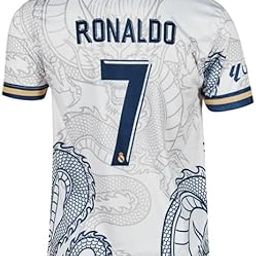 PRIVIC Ronaldo 7 Jersey Football Real White Jersey T-Shirt (Kids, Boys & Men)-picture-20