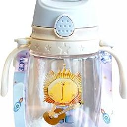 The Cheeky Kidzz Baby Feeding Unbreakable 350ml Straw Sipper Water Milk Liquids with Strap Feeder Bottle BPA Free Liquids Feeder for Toddlers/Infants/Kids 6 Months+ (Design 605)-picture-18