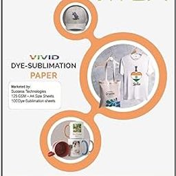 VITSA Dye Sublimation Paper 125GSM (A4 Size, 100 Sheets) Instant Dry, Heat Transfer Paper for Mug Printing, Mobile cases, Polyester clothes, T-shirts, Keychains & Other Ceramics-image-54