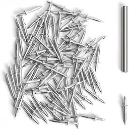 zcfochi 100pcs Double-Head Skirting Thread Seamless Nail, Non Marks Nail, Invisible Security Screw, Double Ended Baseboard Invisible Screw,Hidden Nail For Wood Veneer, With Specific Sleeve Tool (100)-image-16