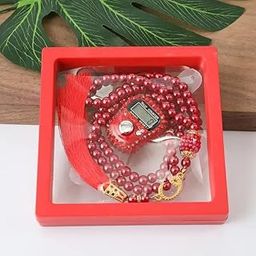 Face Me Luxury Gifts Beads Prayer Tasbeeh with Digital Tally Counter Visible Box Tasbih Gift Set (Random Colour)-8