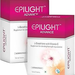 Epilight Advance L- Glutathione & Vitamin C Tablets for Skin 600mg 30 Tablets | L-Glutathione Supplements for Skin Health | Antioxidant Support | Glutathione Tablet for Men & Women-1