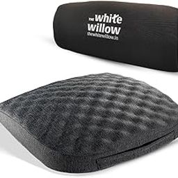The White Willow Orthopedic Seat Cushion for Car & Travel – Memory Foam Tailbone Support Pillow for Sitting & Back Pain – Ideal for Office Chair, Flights, Bus, Train – Washable Cover – Grey-picture-24