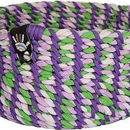 Happy Cultures Nylon Handmade Braided Macrame Decorative Basket (8 inches x 8 inches x 3.5 inches) Multi-Purpose, Perfect for Decorations, Key Holder, Fruit Basket, etc.-image-8
