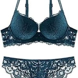 Premium Women's Padded Bra Penty Set | Net Fabric Padded Underwire Undergarments Set Lingerie | Push-Up Underbody Polyamide Set for Women-image-84