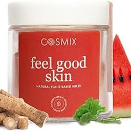 Cosmix Feel Good Skin For Nourished And Healthy Skin Supports Collagen Powder Production Superfood Blend With Bamboo Shoot & Centella 60 grams 40 Servings & 40 days Pack-14