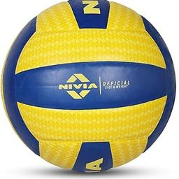 Nivia AIRSTRIKE PU Volleyball ( Size: 4, Color : Yellow and Blue, Ideal for : Training/Match )-image-56