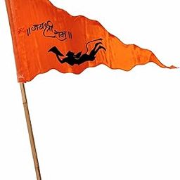 La Jarden Bhagwa, Flag, Bajrangbali Medium Size 26x40 inches Jai Shree Ram Printed Bhgwa Dhwaj carrying mountain, Pataka Religious, Spiritual Celebration Purpose Orange color, Saffron flag, flag for Temple, flag for home (Pack of 1)-picture-11