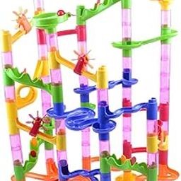 ATORSE Toy 105pcs Marble Race Run DIY Construction Kids Toy Game Building Block Tower-Toys & Hobbies-Building Toys-Marble Runs-18