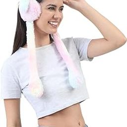 Earmuffs Cute Plush Animal Ear Warmers for Women & Girls | Fluffy Furry Ear Muffs for Winter | Fluffy Furry Ear Muffs | Adorable Bunny Fluffy Ear Warmers (multicolor Pink)-image-97