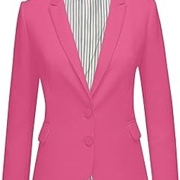 Womens Notched Lapel Pockets Button Work Office Blazer Jacket Suit-image-34