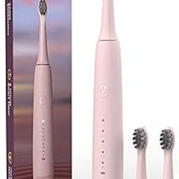 Caresmith Spark Z Electric Toothbrush | 3 Brush Heads With Cover | 35000 Sonic Vibrations | Toothbrush Electric Adult | Electric Toothbrush for Men & Women | USB Type C | (Sunset Pink) IPX7 Waterproof-image-27
