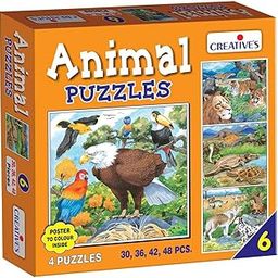 Creative’s Animal Puzzles Part – 6 | Skill Development Jigsaw Puzzles | Bird Puzzles for Kids | Educational Puzzles for Kids | Ages 5 & Up 30 to 48 Pieces Puzzles for Kids-image-35