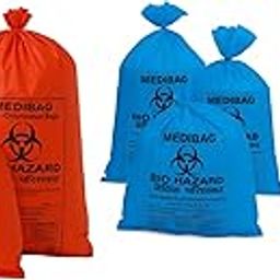 ECOLEAF Bio-Hazard/Bio-Medical Waste Bag | 120+ micron Non-Chlorinated High Grade Hospital Printed Bio-Waste Bags | Red, Blue and Yellow Combo Pack (30 x 35 inch, Pack of 15)-image-67