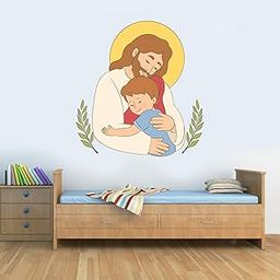 Wall Attraction™ Jesus and Child Wall Stickers & Murals Size - 55x58cm MD170_S-image-97