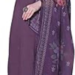 Women's Cotton Kurta Set with Pants and Floral Dupatta, Purple, Embroidered Neckline-image-34