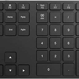 Amecke 35 Keys Aluminum Alloy Gaming Numeric Keypad | 2.4G Wireless + Bluetooth 5.0 Dual Connection | Rechargeable Thin Compact Numeric Keypad with Calculator Function | Wired/USB Connection for-31