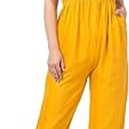 Women's Cotton Plain Maxi Jumpsuits-image-71