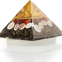 Money Magnet Pyrite Pyramid Authentically Crafted with Pyrite Crystal, Gomti Chakra, Rudraksh & Shree Yantra to Attract Prosperity, Success & Growth, Ideal Vastu Chakra-10