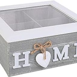 LOOM TREE® Reusable Tea Storage Chests Tea Box Organiser for Cabinet Countertop 4 Grids | Household Supplies & Cleaning | Home Organization | Other Home Organization-17