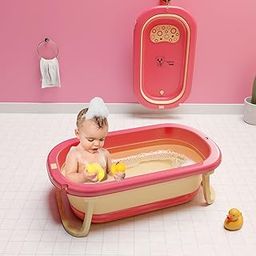 Lifelong Cuppy Baby Bath Tub for 0-3 Years | Spacious, Durable & Anti Skid Seating Tub for Babies - Colapsable & Easy to Store | Safe, Non-Slip Strong Foldable Legs | Easy Drainage Hole, BPA Free-image-98