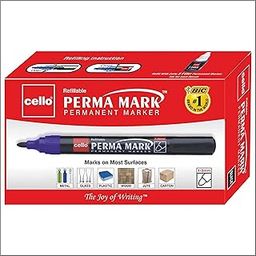 Cello Perma Mark Permanent Marker, Black, Count of 10-0