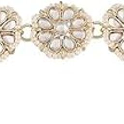 Gold Plated Traditional Floral Kundan Pearl Studded Rajasthani Sheeshphool Matha Patti/Sheeshpatti for Women/Girls (White)-8