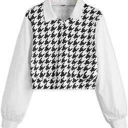 ALANGA Women's Long Sleeve Crop Top Butterfly Print | Women Loose Fit Drop Shoulder Baggy Tops Tshirt for Girls (Large)-image-1
