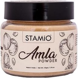STAMIO Amla Powder 50 gm for Hair Pack, Mask, Scalp Health, Nourihment, Anti-Dandruff | Natural Indian gooseberry/Amalaki/Phyllanthus emblica | In Jar 1.76 oz-image-59