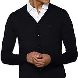 Men Cardigan Cotton V-Neck Sweater-37